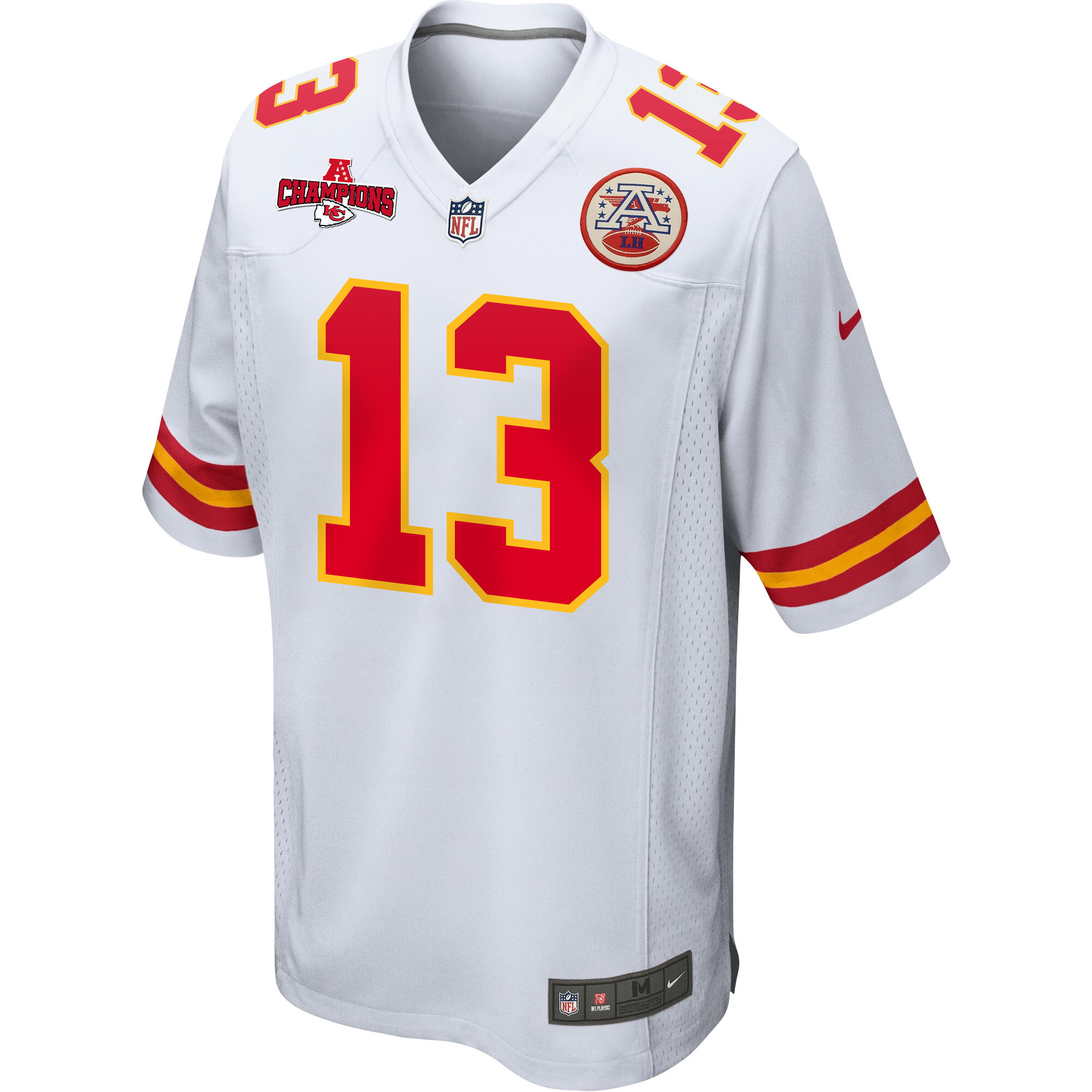 Alternative view of Nazeeh Johnson #13 Kansas City Chiefs Game Jersey - Men's | White
