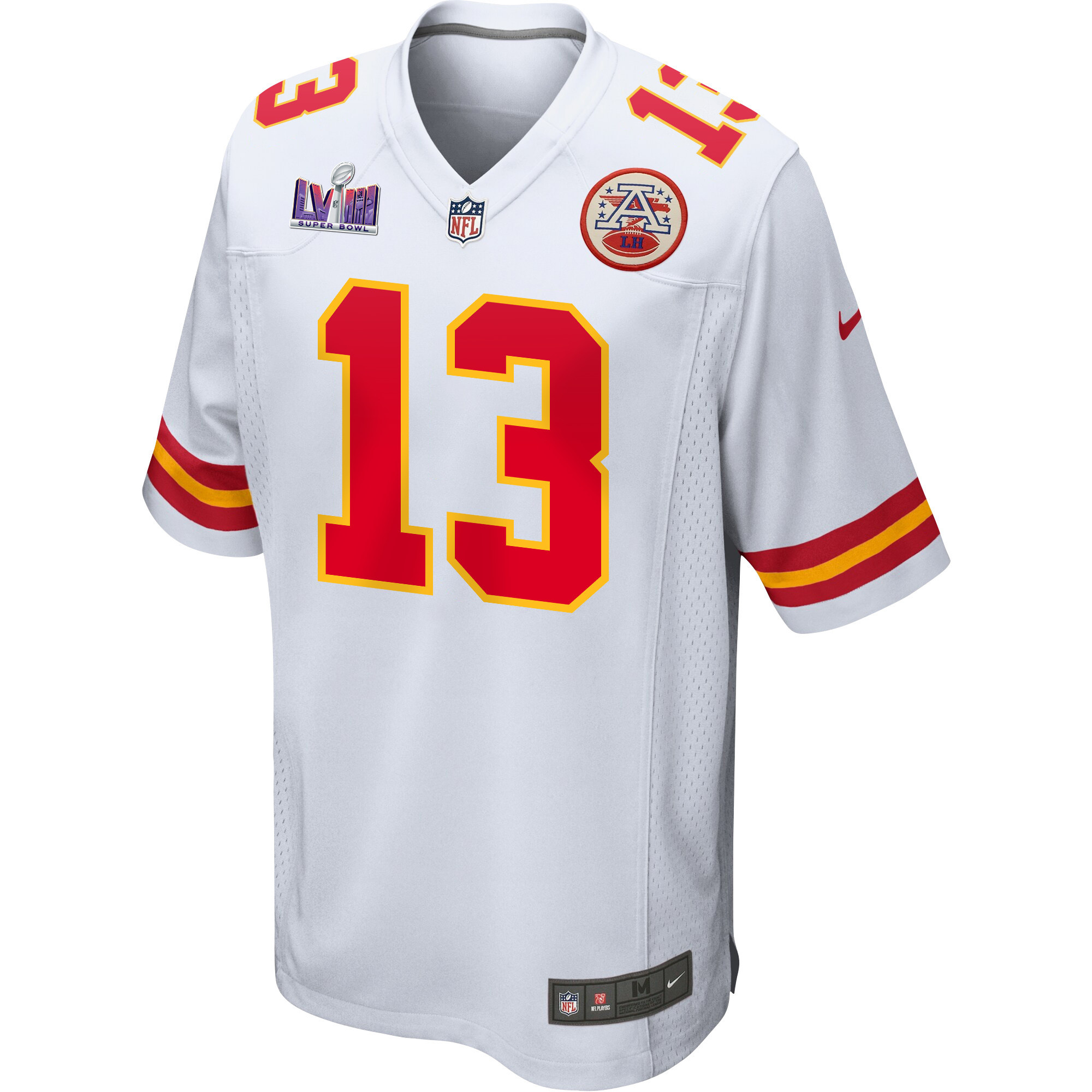 Nazeeh Johnson #13 Kansas City Chiefs Super Bowl LVIII Patch Game Jersey - Men's | White - Image 2