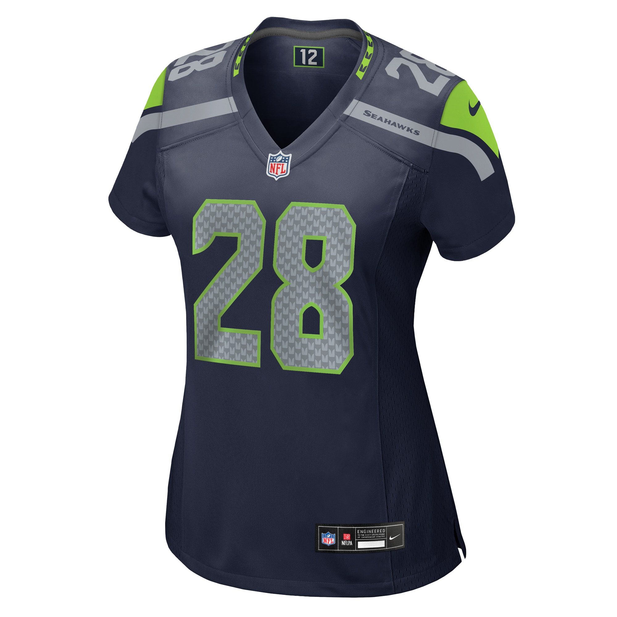 Alternative view of Nehemiah Pritchett Seattle Seahawks Game Jersey - Women's