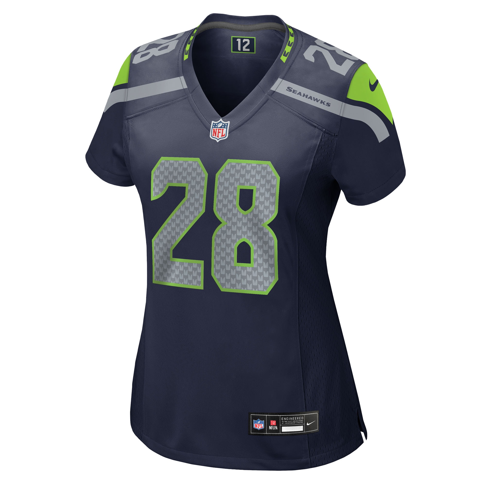 Alternative view of Nehemiah Pritchett Seattle Seahawks Game Jersey - Women's
