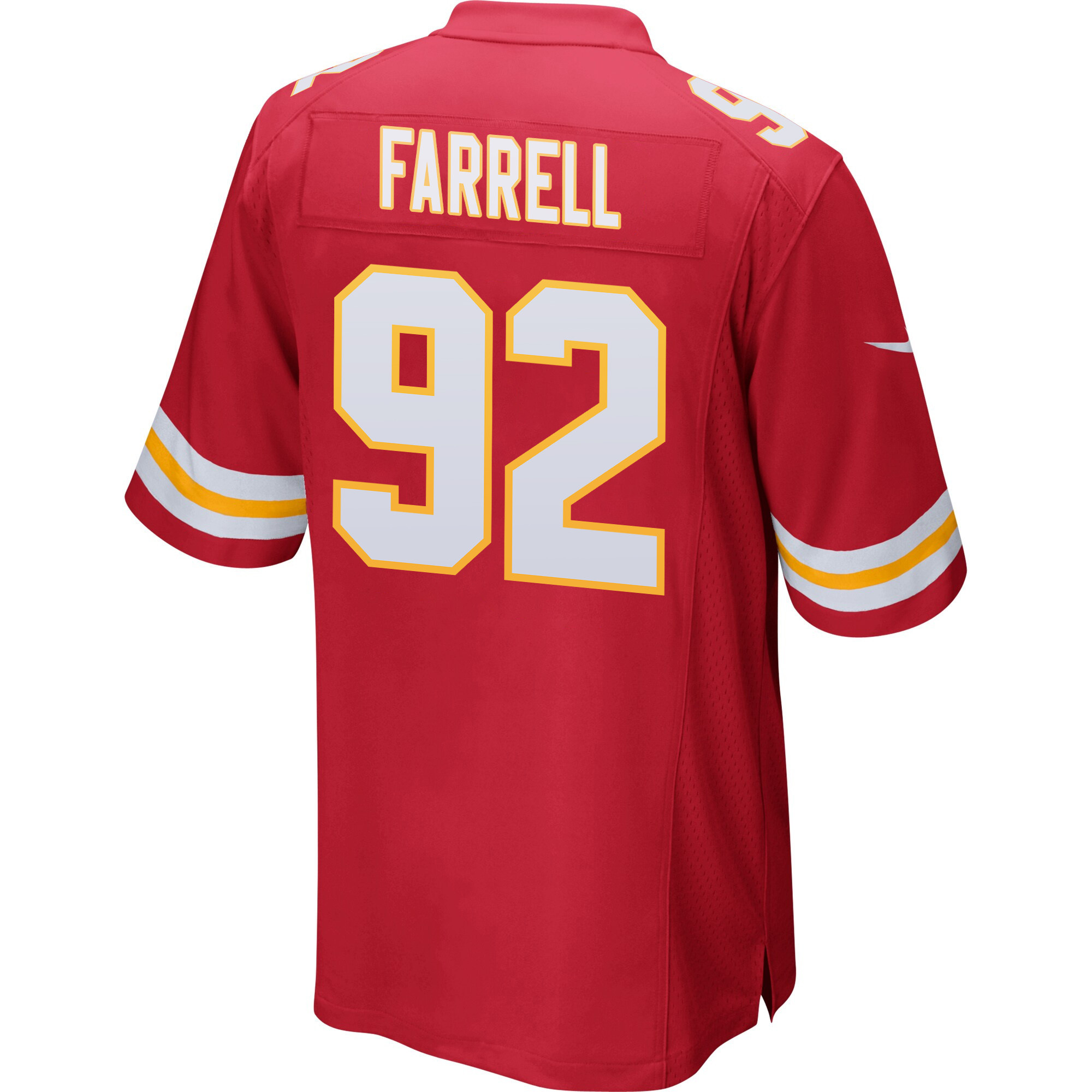 Neil Farrell #92 Kansas City Chiefs Super Bowl LVIII Patch Game Jersey - Men's | Red - Image 3