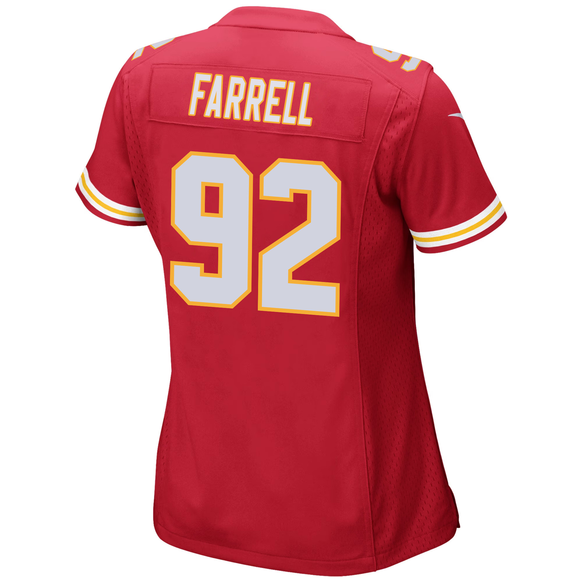 Neil Farrell #92 Kansas City Chiefs Super Bowl LVIII Patch Game Jersey - Women's | Red - Image 3