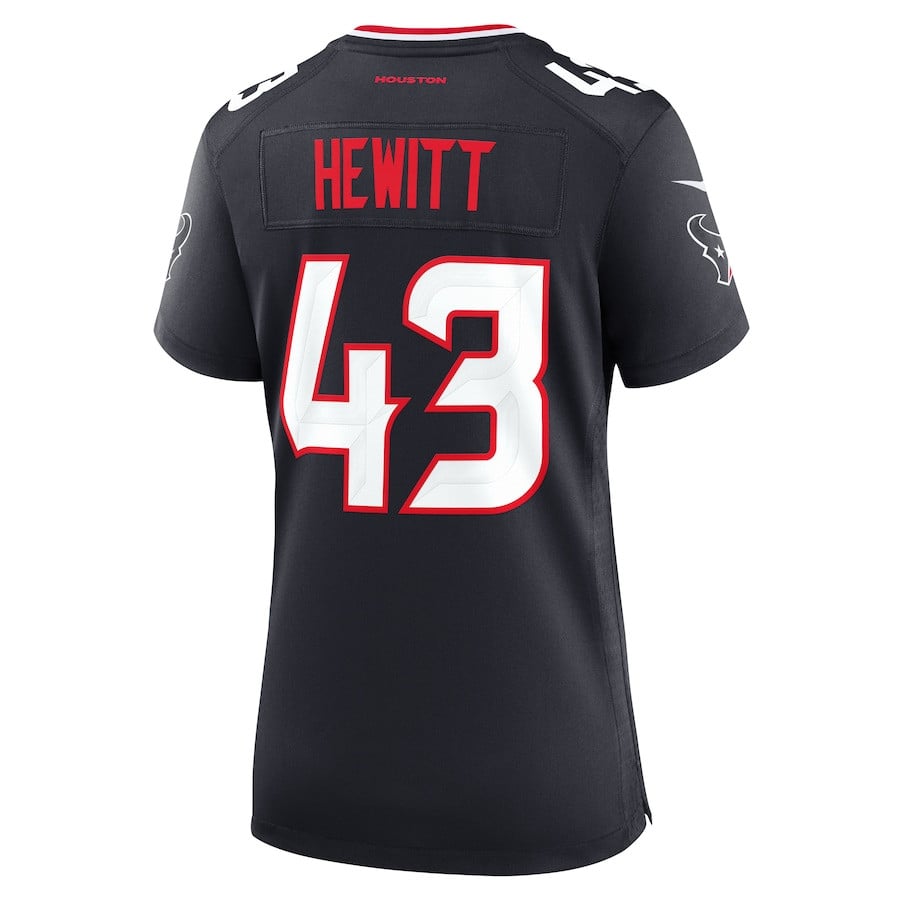Neville Hewitt #43 Houston Texans Game Jersey - Women's | Navy - Image 3