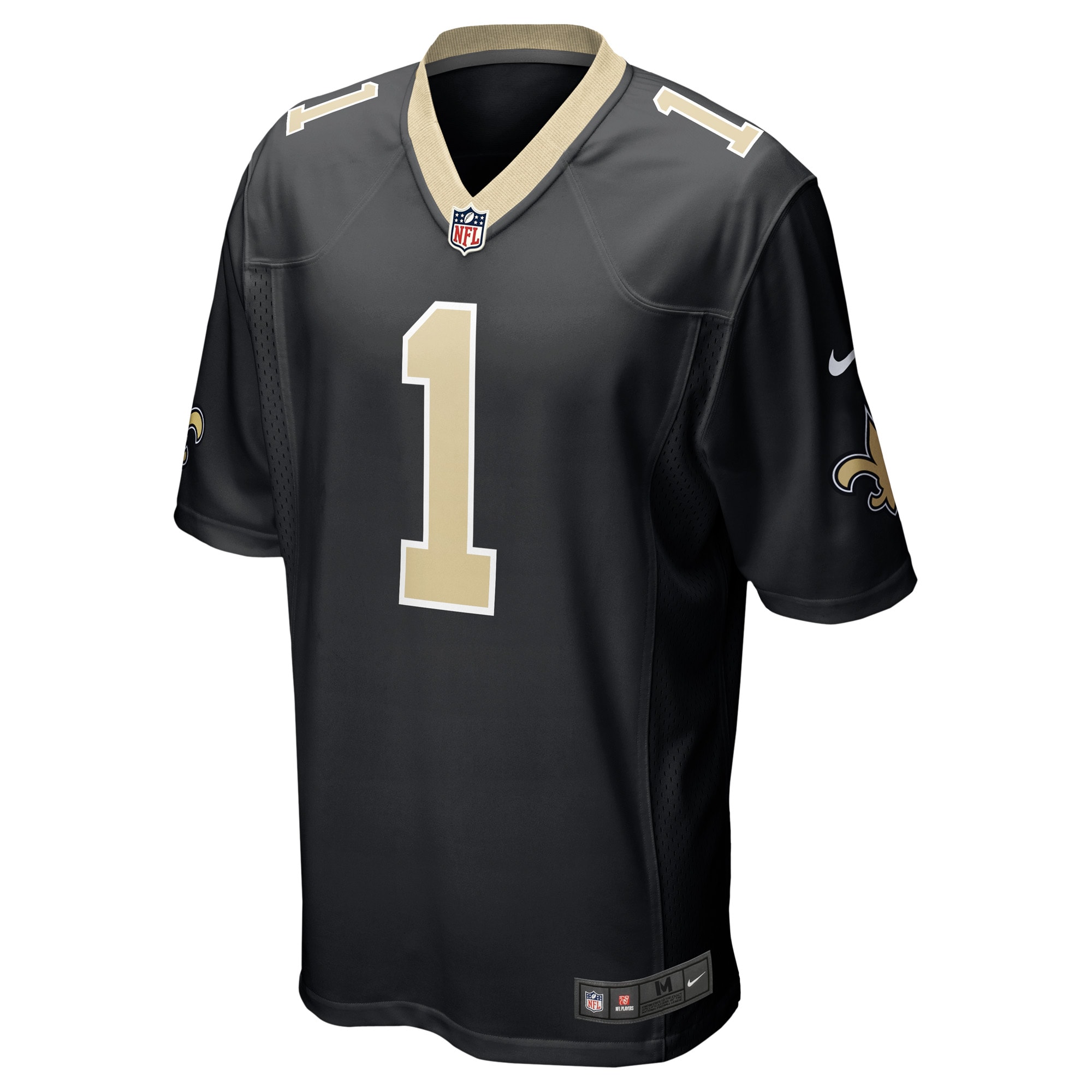 Alternative view of New Orleans Saints Number #1 New Orleans Saints Game Jersey - Men's