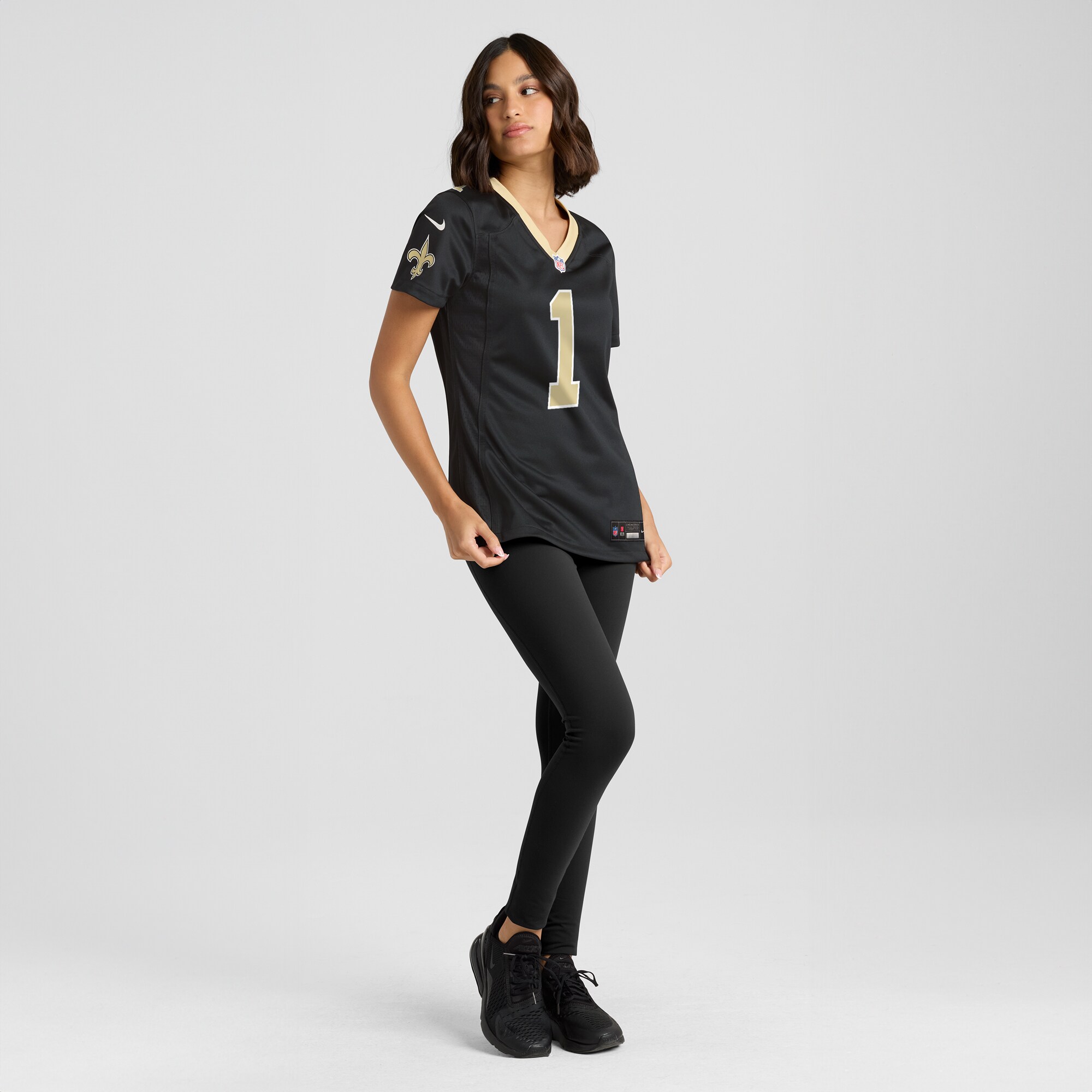 New Orleans Saints Number #1 New Orleans Saints Game Jersey - Women's - Image 4