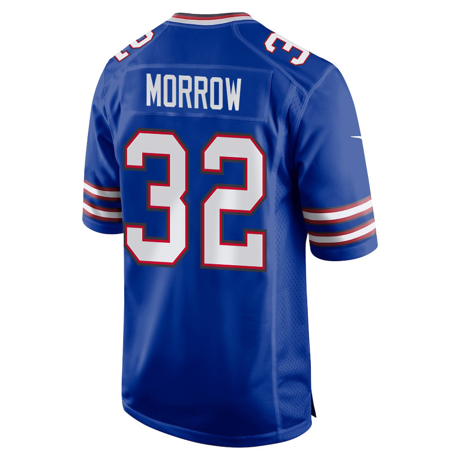 Alternative view of Nicholas Morrow #32 Buffalo Bills Super Bowl LIX Game Jersey - Men's | Royal