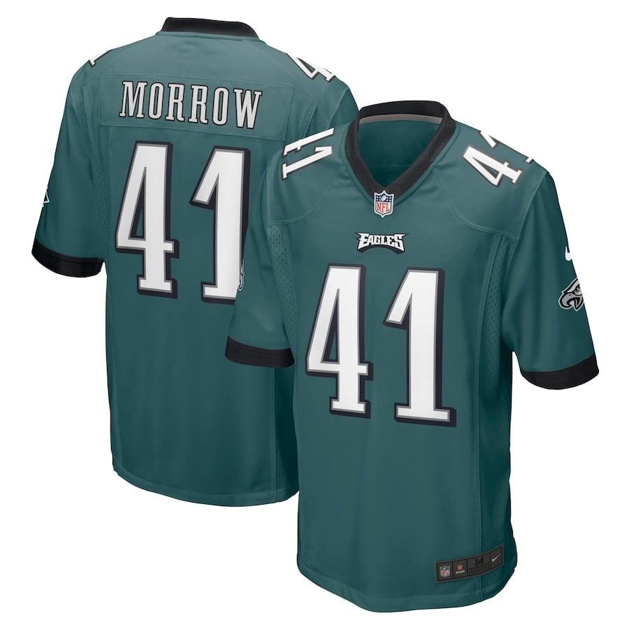 Nicholas Morrow #41 Philadelphia Eagles Game Jersey - Men's | Midnight Green