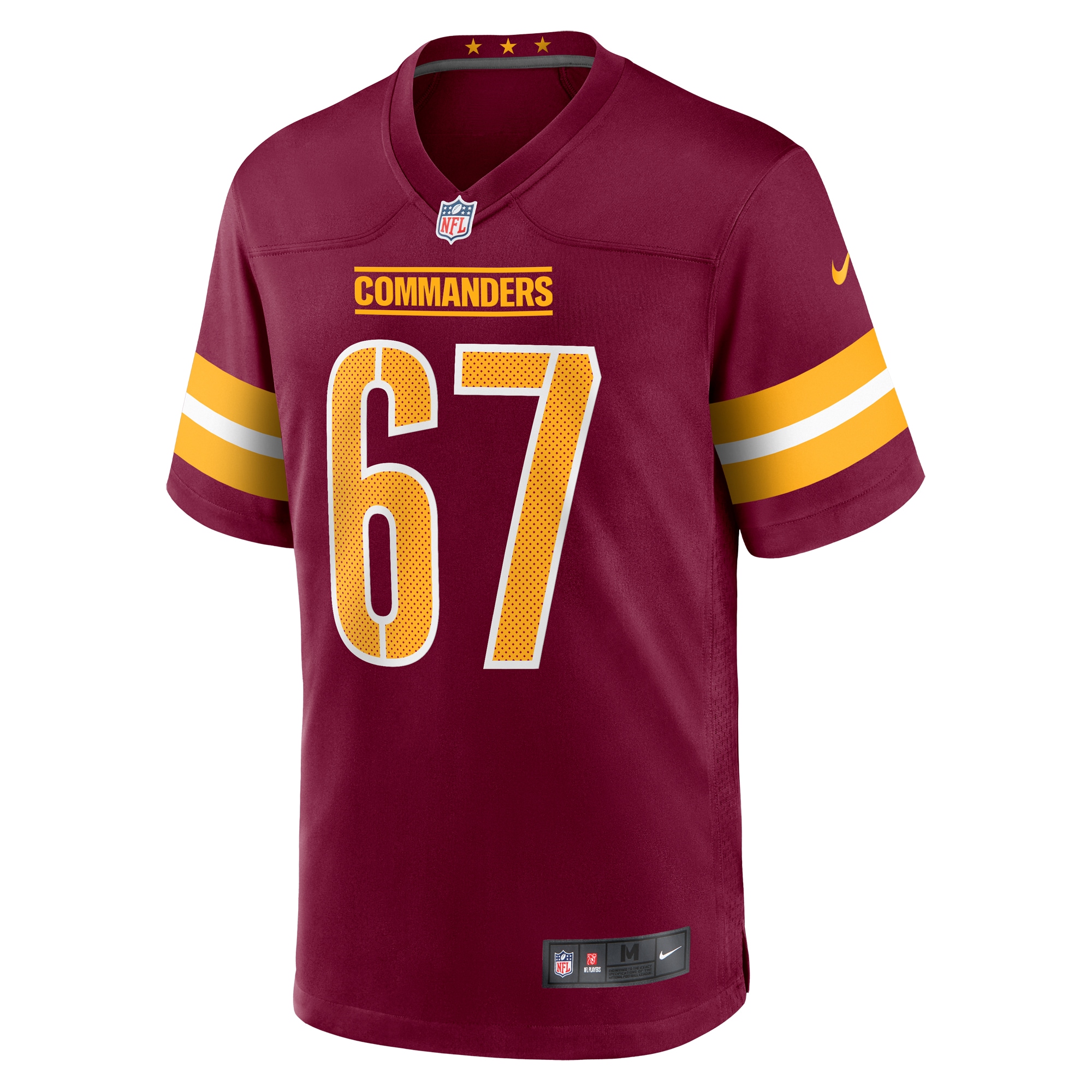 Alternative view of Nick Allegretti Washington Commanders Game Jersey - Men's
