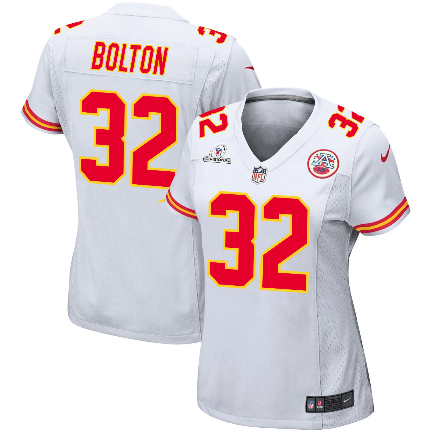 Nick Bolton #32 Kansas City Chiefs Super Bowl LVIII Patch Game Jersey - Women's | White