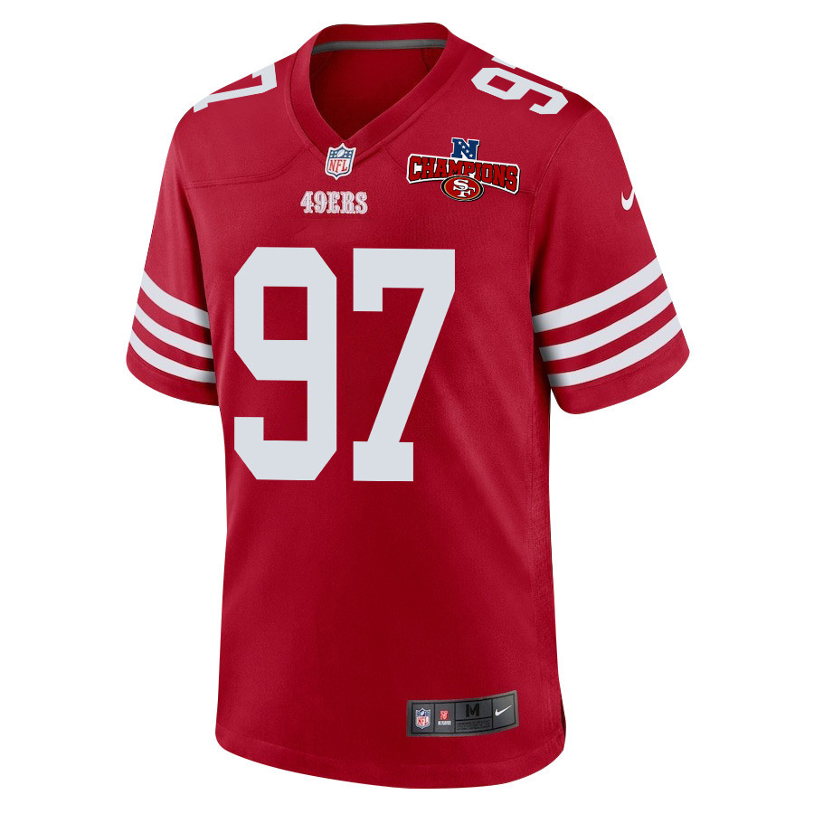 Alternative view of Nick Bosa #97 San Francisco 49ers Game Jersey - Men's | Scarlet