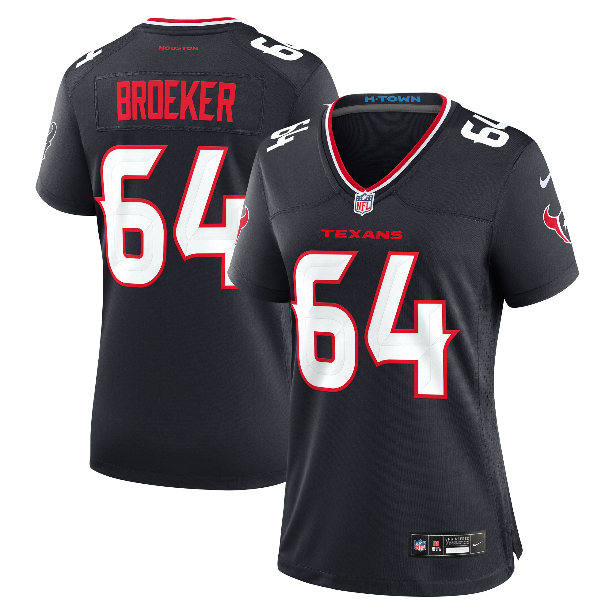 Nick Broeker Houston Texans Game Jersey - Women's