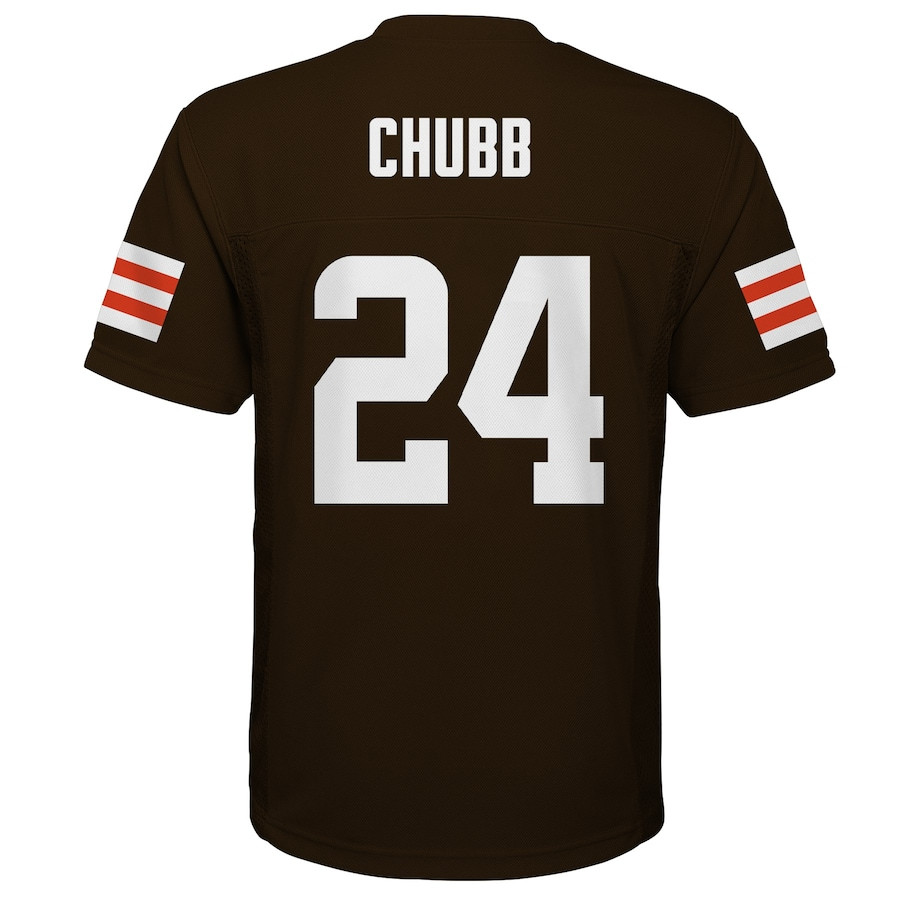 Nick Chubb #24 Cleveland Browns Game Jersey - Youth | Brown - Image 3