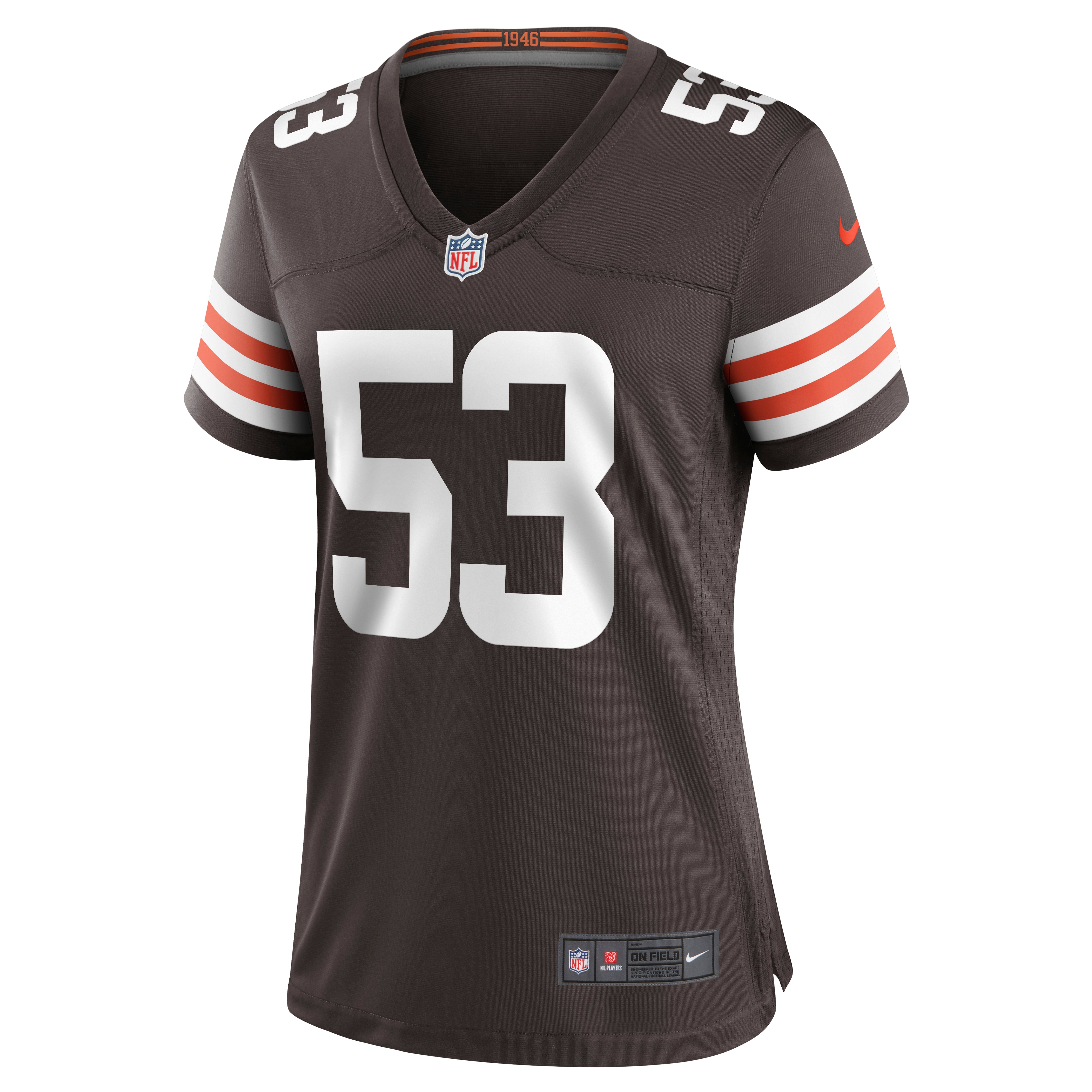 Alternative view of Nick Harris Cleveland Browns Game Jersey - Women's