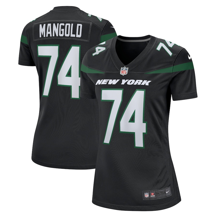 Nick Mangold #74 New York Jets Game Jersey - Women's | Black