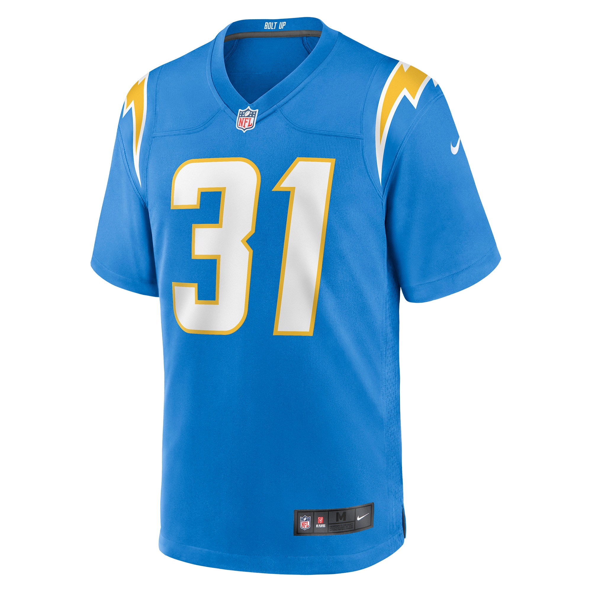 Alternative view of Nick Niemann Los Angeles Chargers Game Jersey - Men's