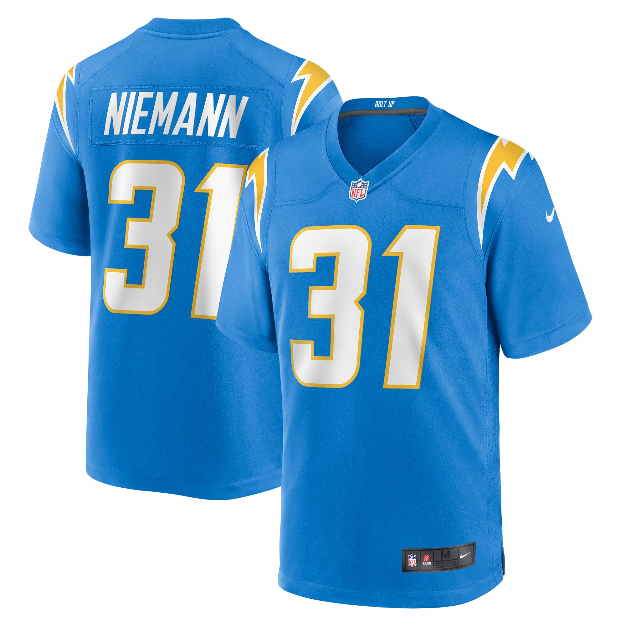 Nick Niemann Los Angeles Chargers Game Jersey - Men's