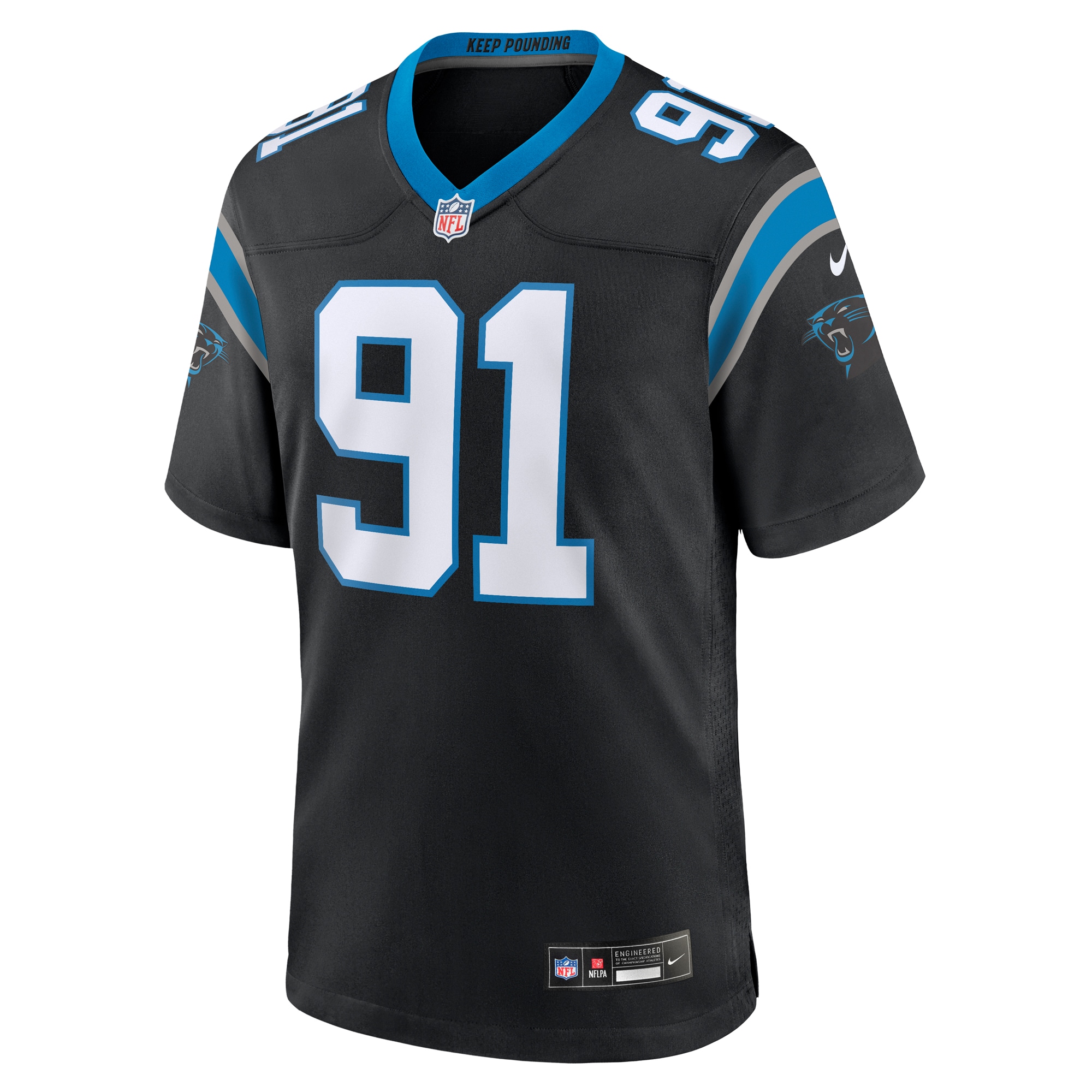 Alternative view of Nick Thurman Carolina Panthers Game Jersey - Men's
