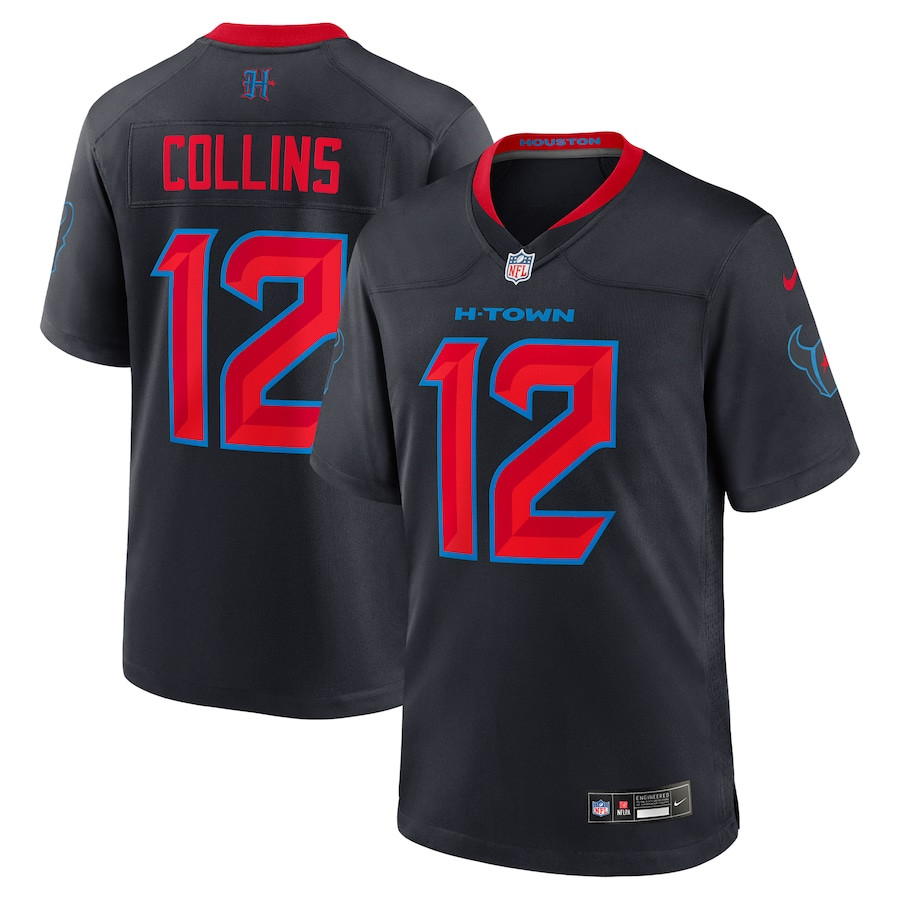 Nico Collins #12 Houston Texans 2nd Alternate Game Jersey - Men's | Navy