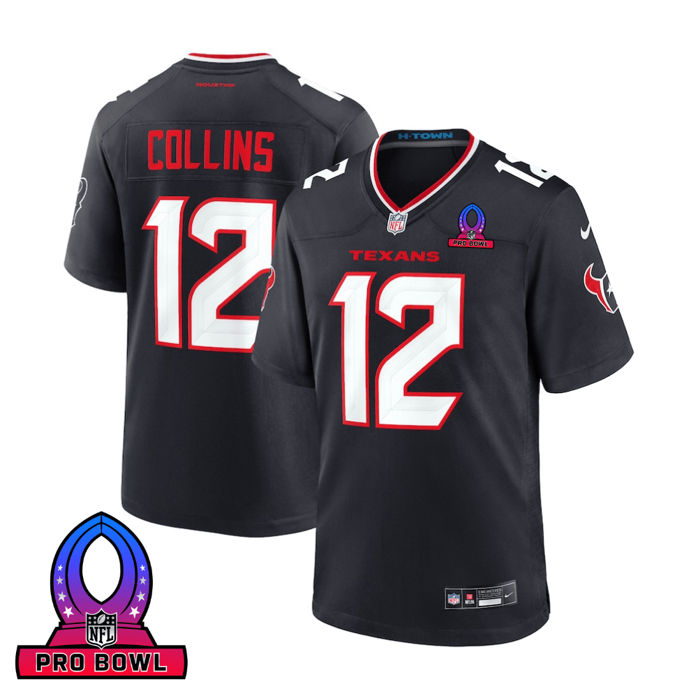 Nico Collins #12 Houston Texans Game Jersey - Men's | Navy