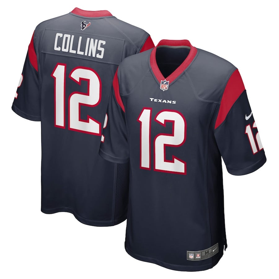 Nico Collins #12 Houston Texans Game Jersey - Men's | Navy