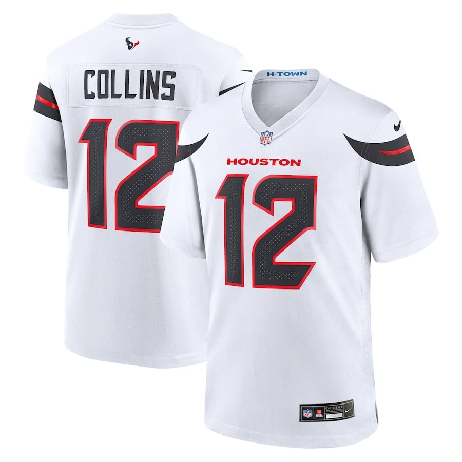 Nico Collins #12 Houston Texans Game Jersey - Men's | White