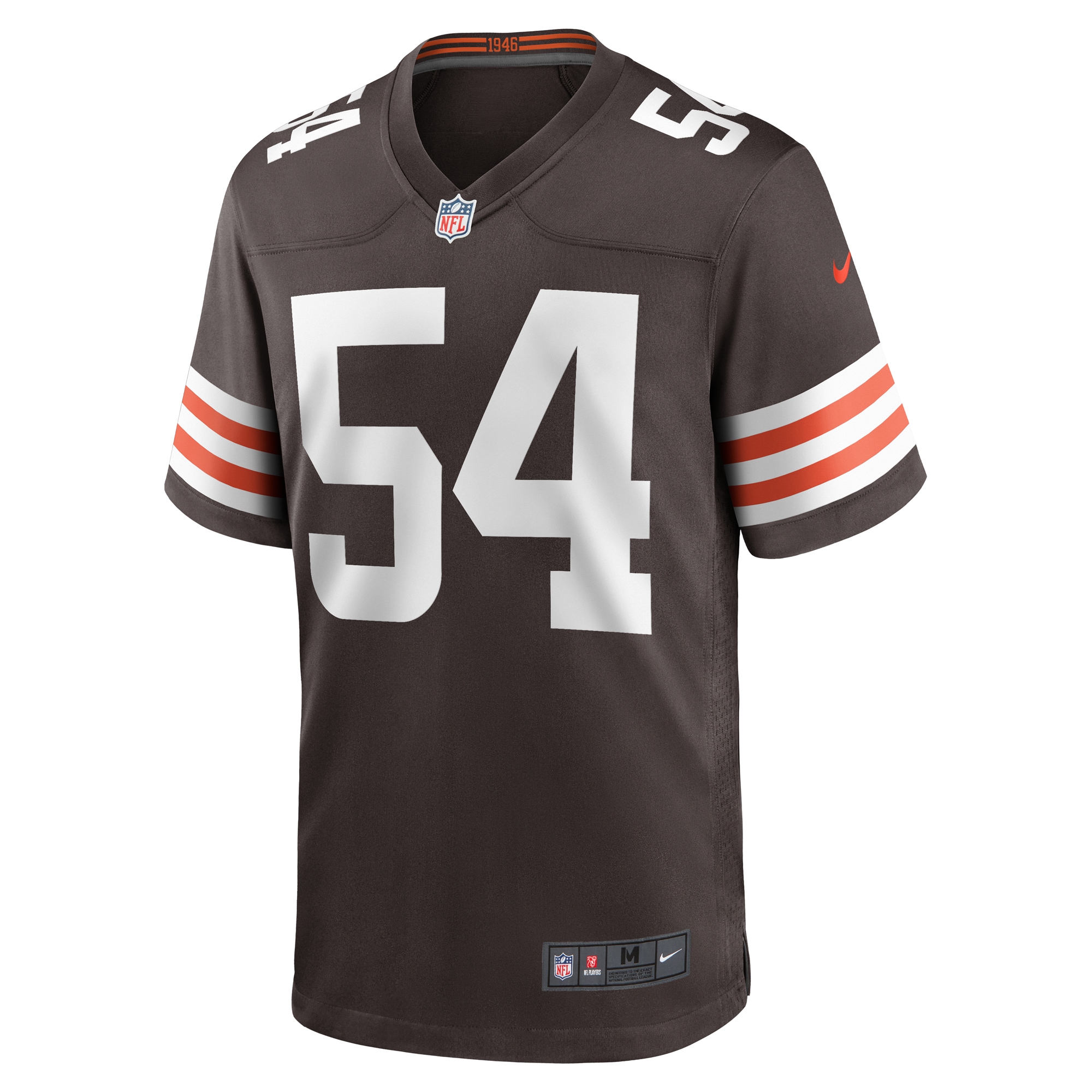 Alternative view of Ogbonnia Okoronkwo Cleveland Browns Game Jersey - Men's