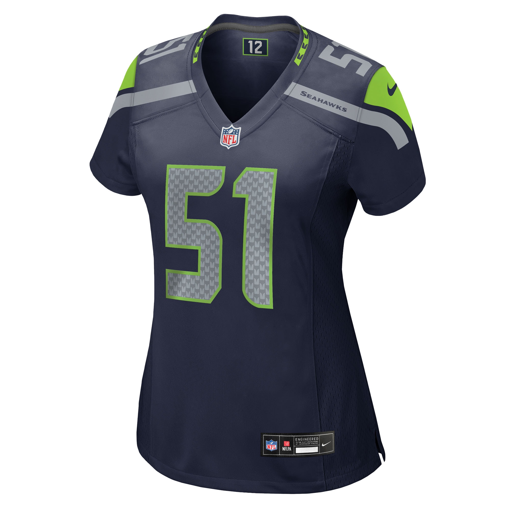 Alternative view of Olu Oluwatimi Seattle Seahawks Game Jersey - Women's