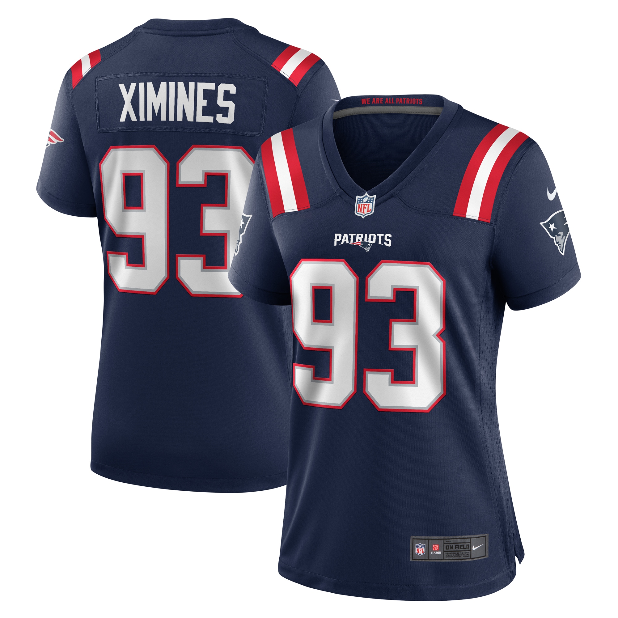 Oshane Ximines New England Patriots Game Jersey - Women's