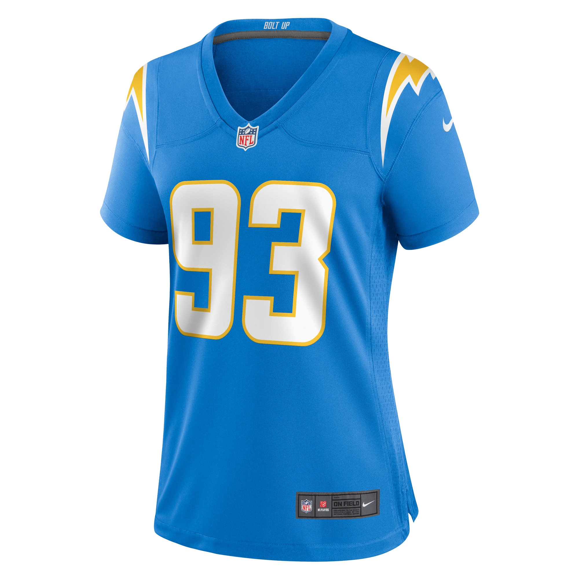 Alternative view of Otito Ogbonnia Los Angeles Chargers Game Jersey - Women's