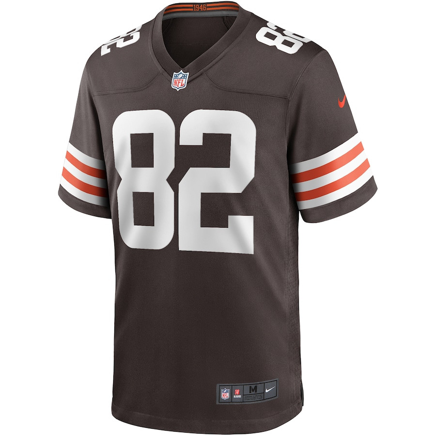Alternative view of Ozzie Newsome #82 Cleveland Browns Game Jersey - Men's | Brown