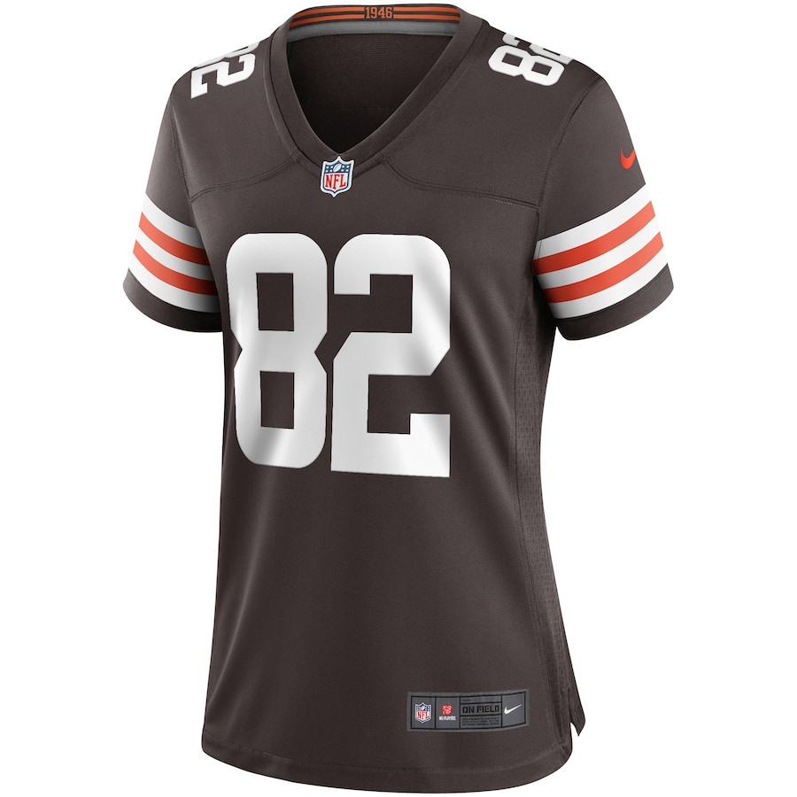 Alternative view of Ozzie Newsome #82 Cleveland Browns Game Jersey - Women's | Brown