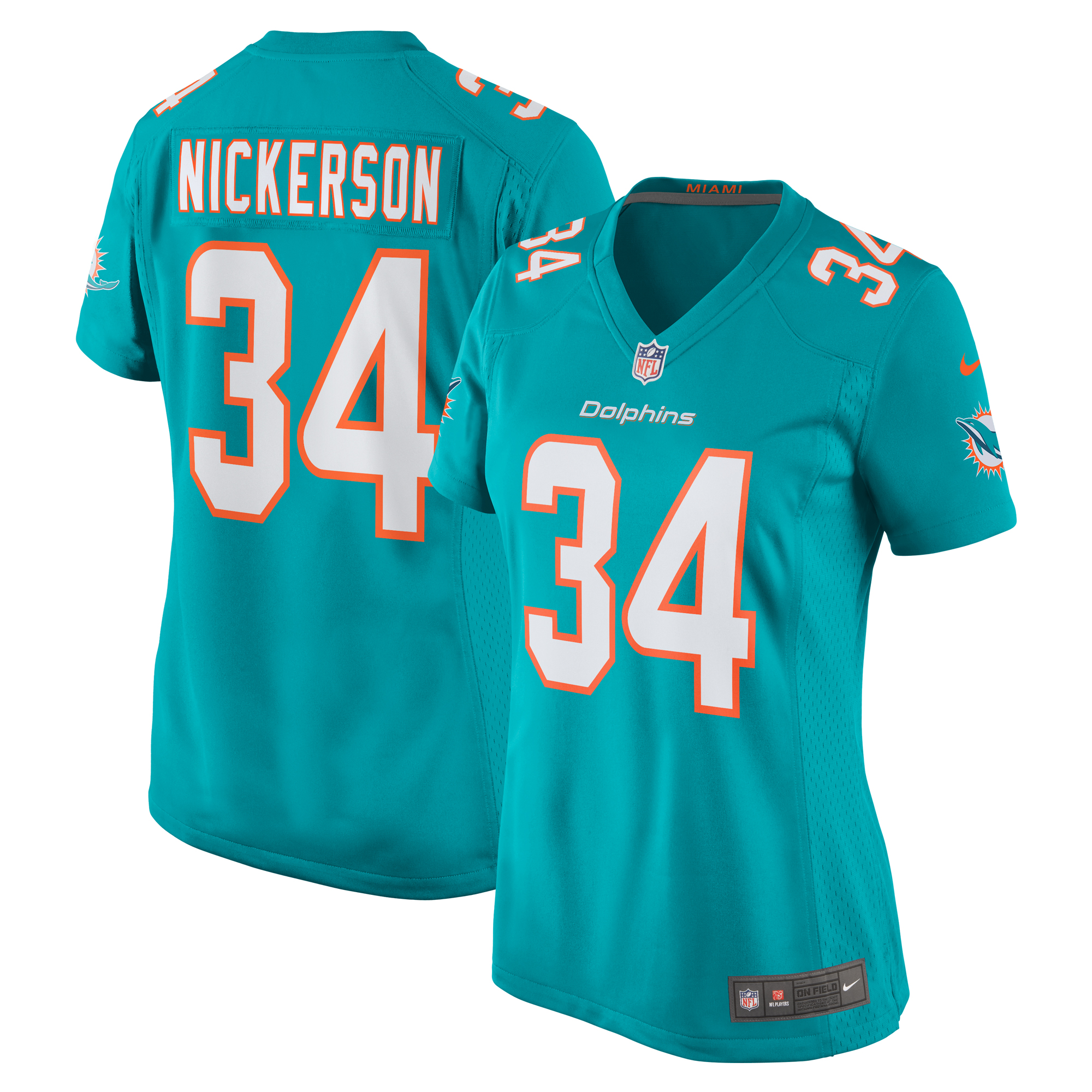 Parry Nickerson Miami Dolphins Game Jersey - Women's