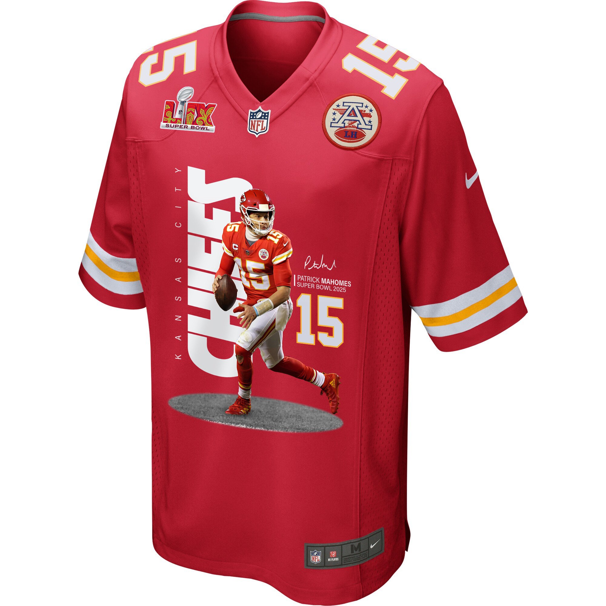 Alternative view of Patrick Mahomes #15 Kansas City Chiefs Legend Jersey - Men's | Red