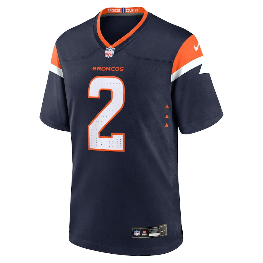 Patrick Surtain II #2 Denver Broncos Alternate Game Jersey - Men's | Navy - Image 2