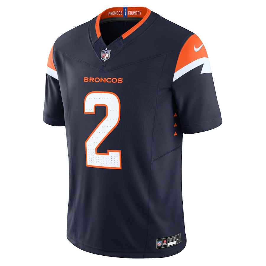 Alternative view of Patrick Surtain II #2 Denver Broncos Alternate Vapor F.U.S.E. Limited Jersey - Men's | Navy