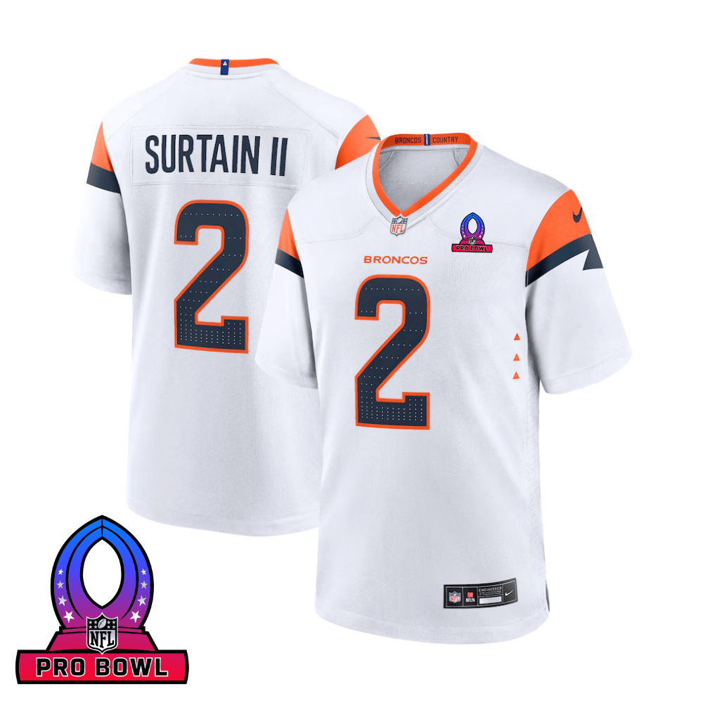 Patrick Surtain II #2 Denver Broncos Game Jersey - Men's | White
