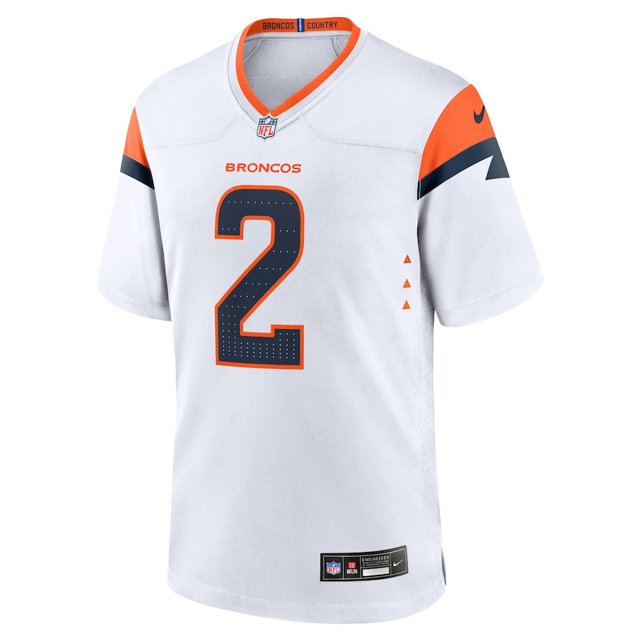 Alternative view of Patrick Surtain II #2 Denver Broncos Game Jersey - Men's | White