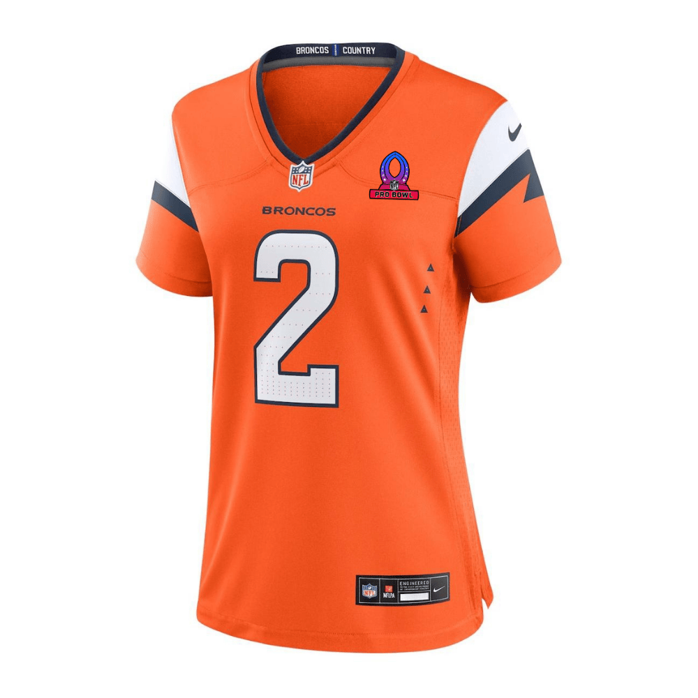Patrick Surtain II #2 Denver Broncos Game Jersey - Women's | Orange - Image 3