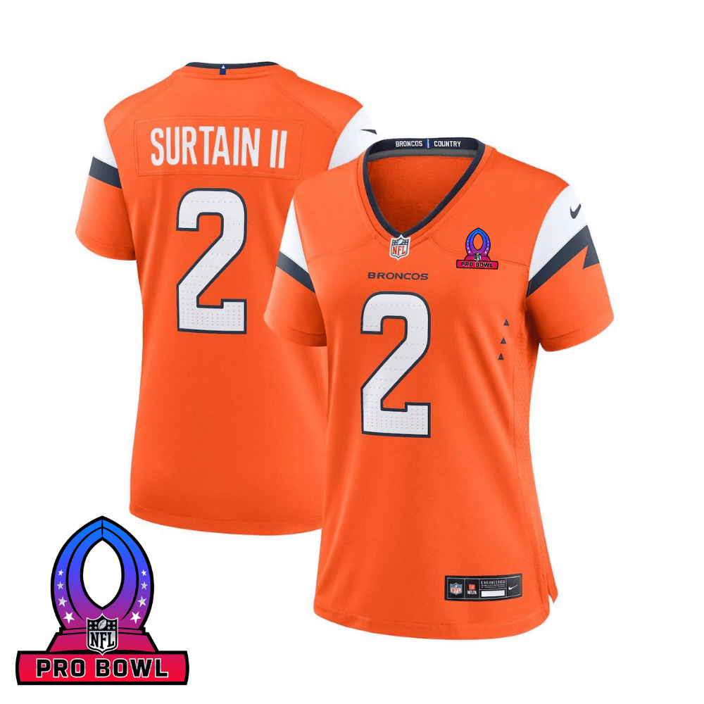 Patrick Surtain II #2 Denver Broncos Game Jersey - Women's | Orange