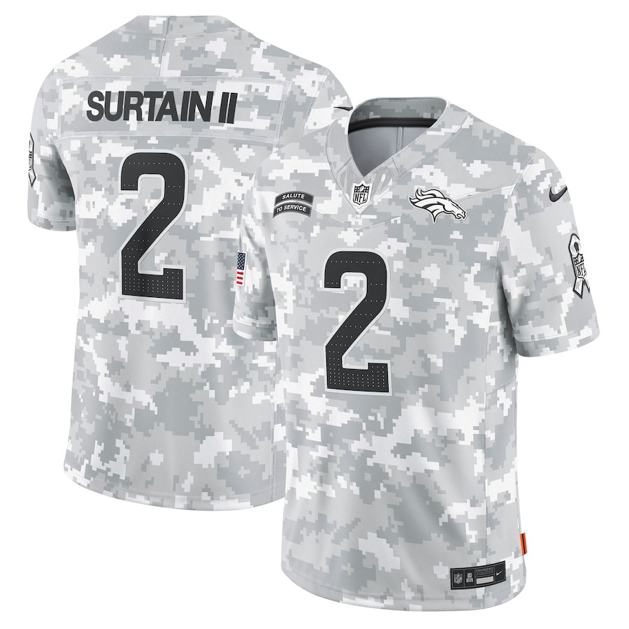Patrick Surtain II #2 Denver Broncos Salute To Service Limited Jersey - Men's | Arctic Camo