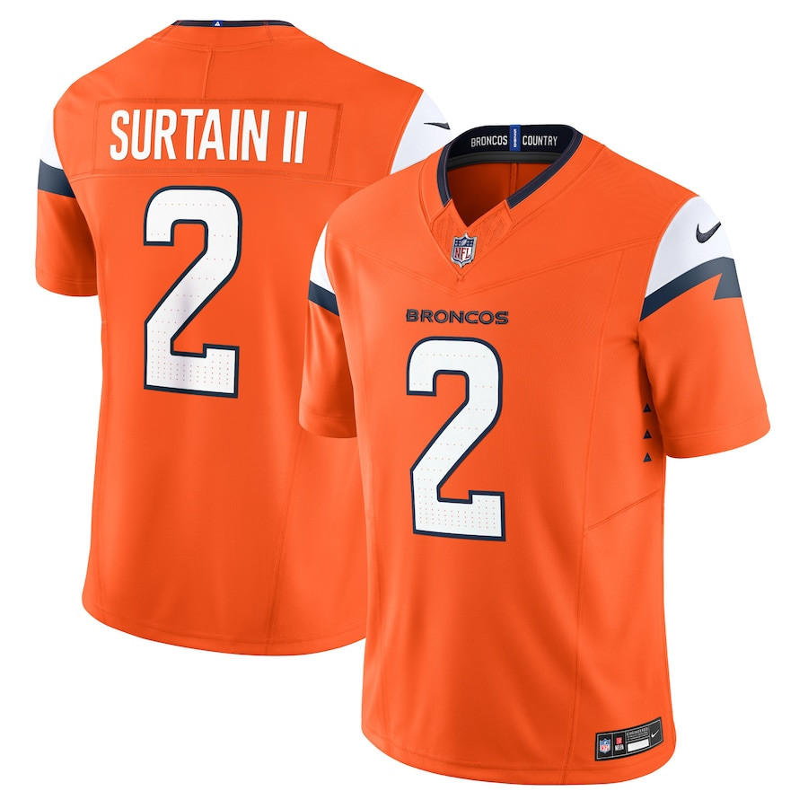 Patrick Surtain II #2 Denver Broncos Vapor F.U.S.E. Limited Jersey - Men's | Orange