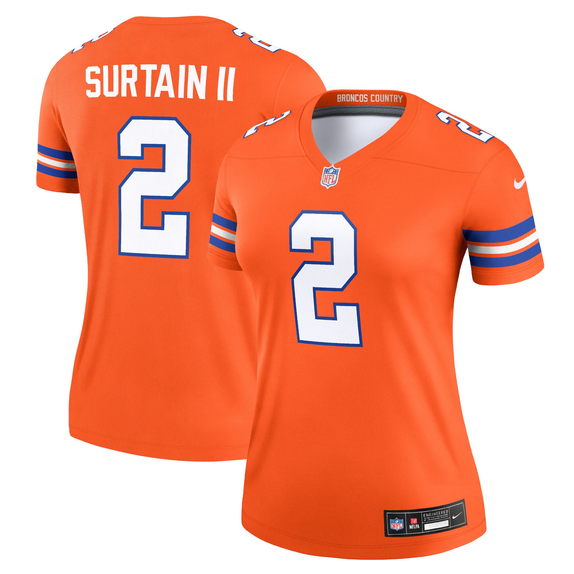 Patrick Surtain II Mile High Collection 1977 Throwback Denver Broncos Alternate Legend Jersey - Women's