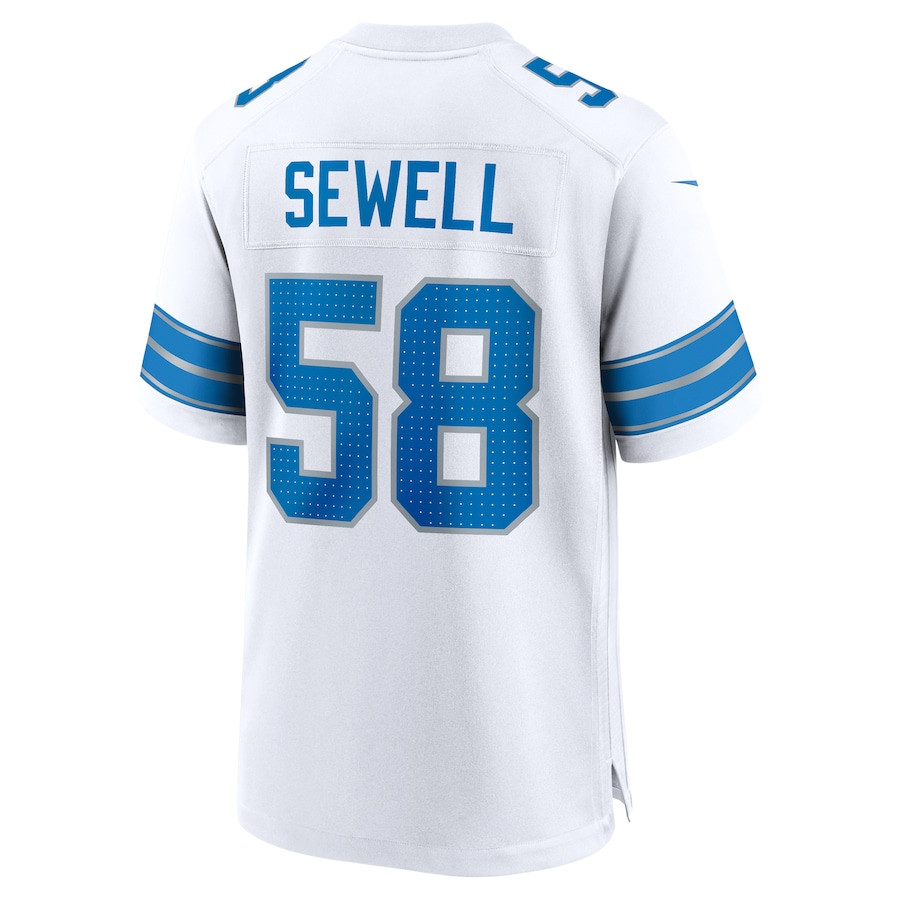 Penei Sewell #58 Detroit Lions Game Jersey - Men's | White - Image 3