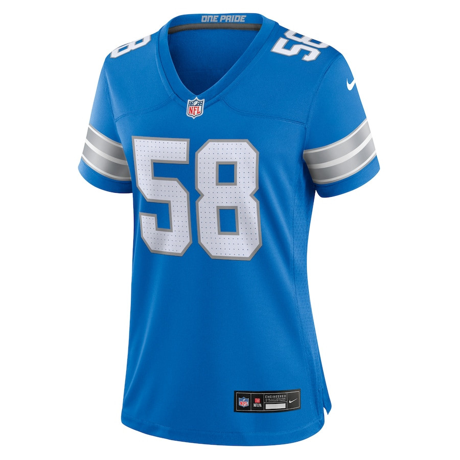 Alternative view of Penei Sewell #58 Detroit Lions Game Jersey - Women's | Blue