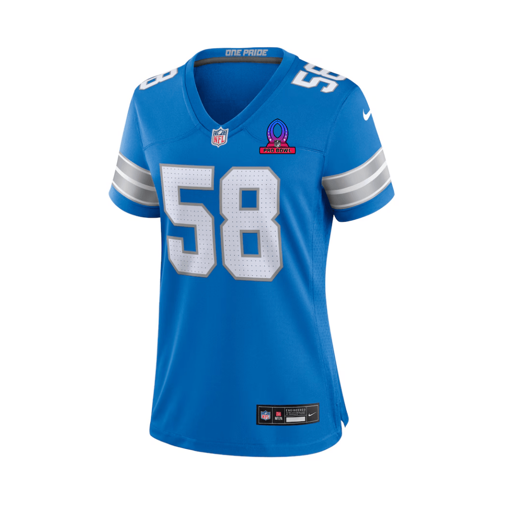 Penei Sewell #58 Detroit Lions Game Jersey - Women's | Blue - Image 3