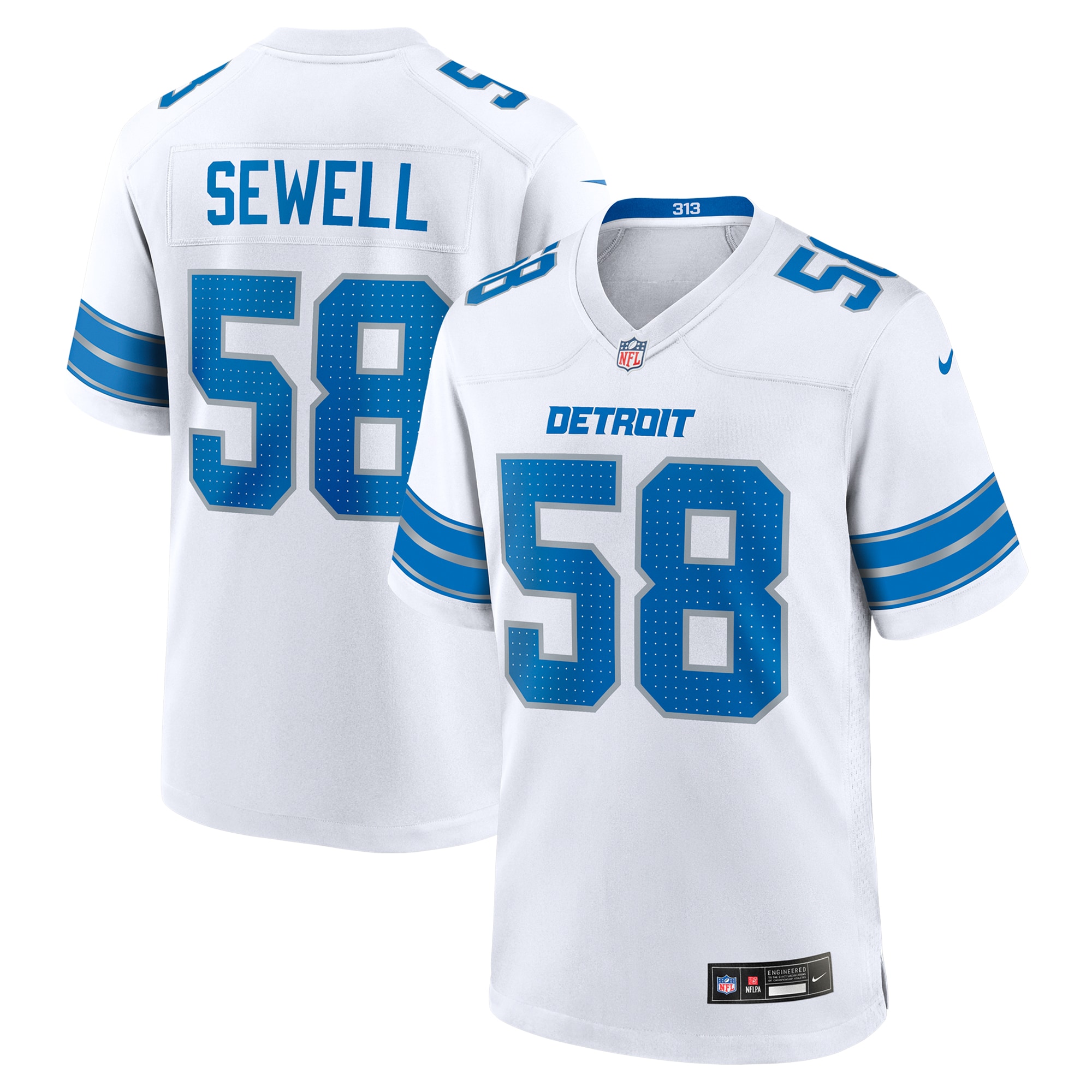 Penei Sewell Detroit Lions Game Jersey - Men's