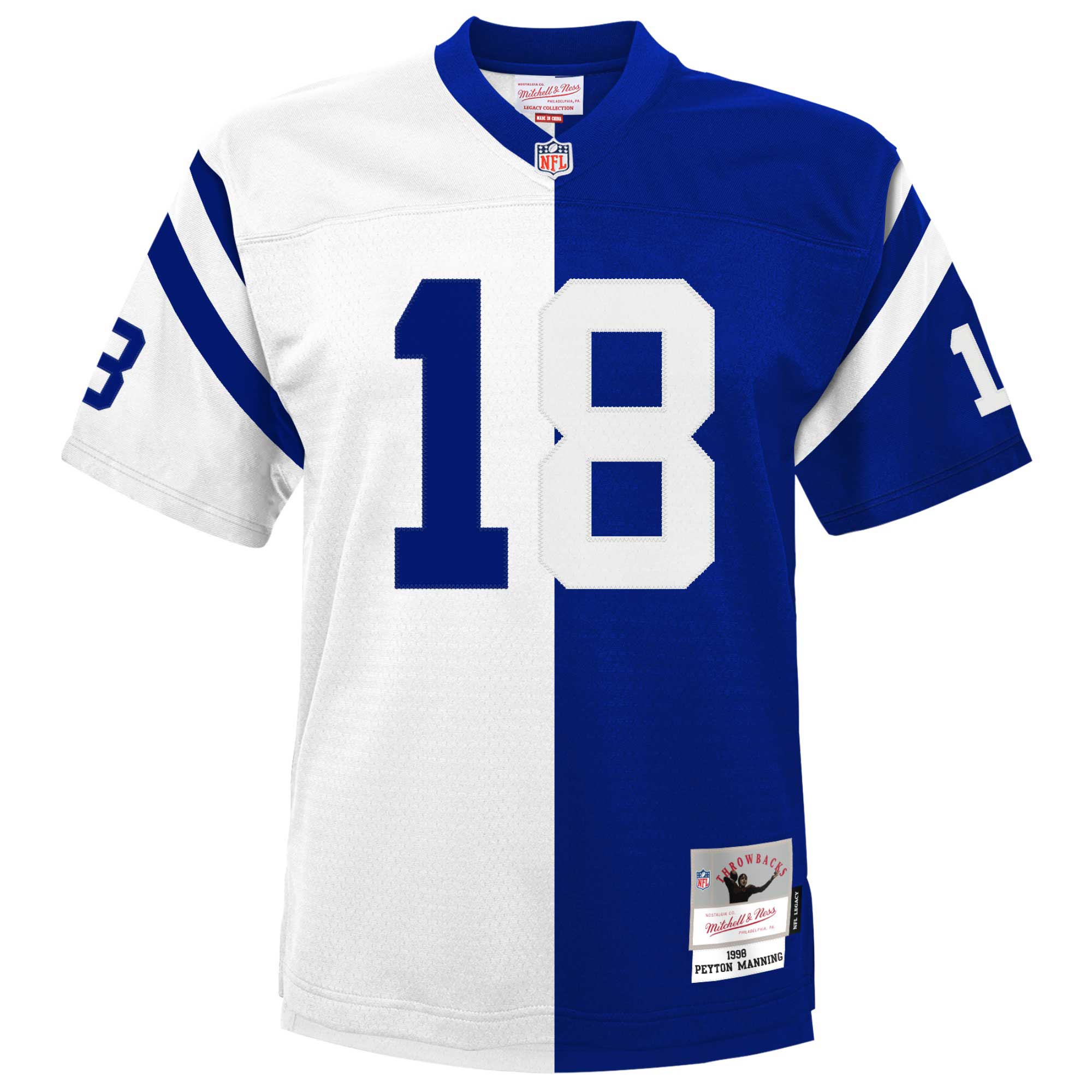 Alternative view of Peyton Manning Mitchell & Ness Indianapolis Colts Game Jersey - Youth