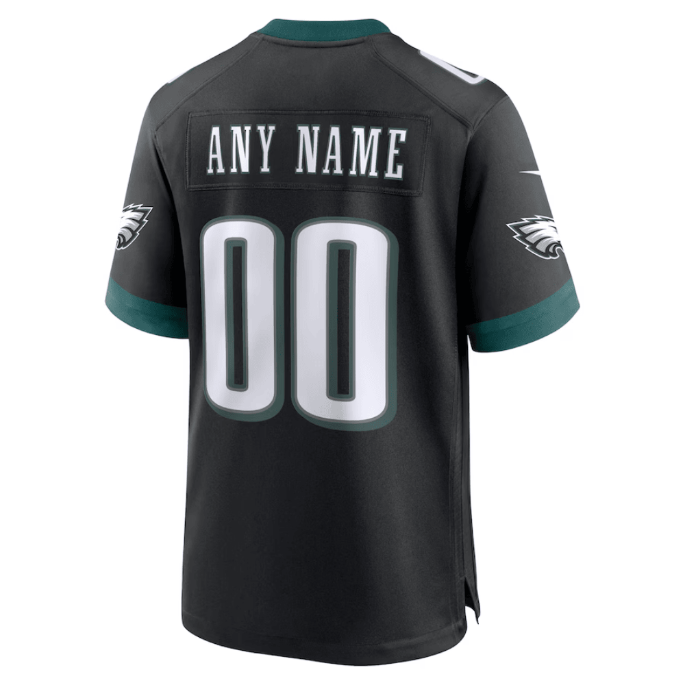 Philadelphia Eagles Super Bowl LIX Patch Game Jersey - Men's | Black - Image 3