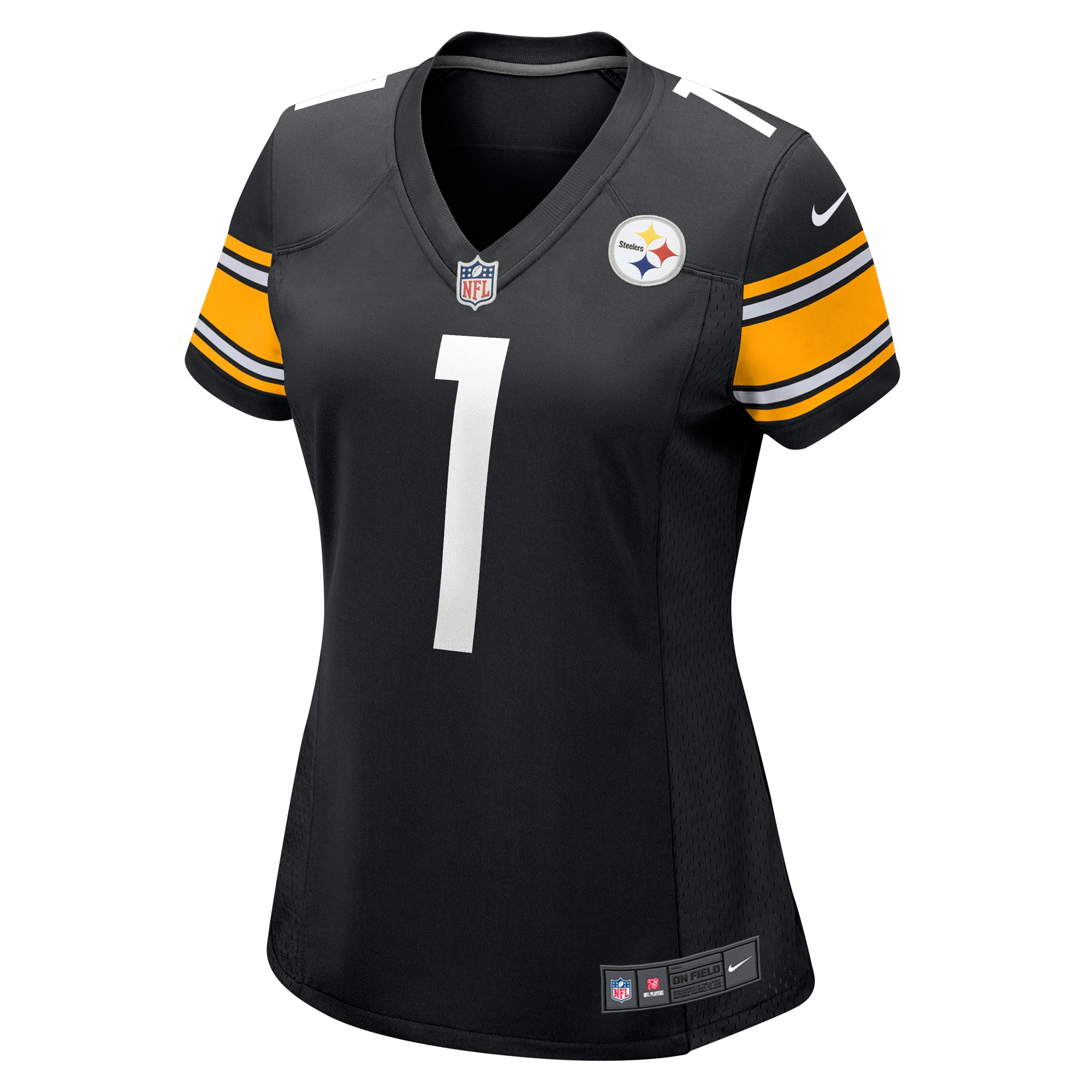Alternative view of Pittsburgh Steelers Number #1 Pittsburgh Steelers Game Jersey - Women's