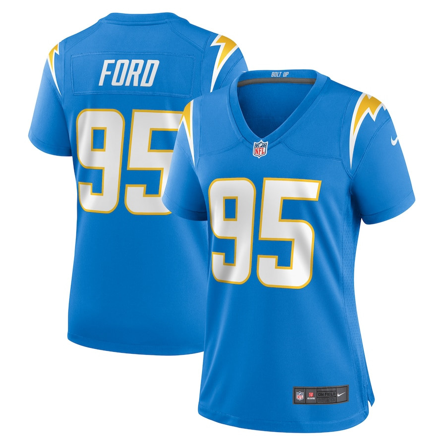 Poona Ford #95 Los Angeles Chargers Game Jersey - Women's | Powder Blue